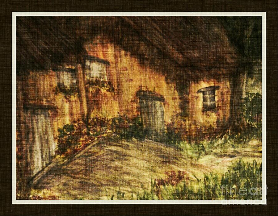 Cottage Painting - The Old Thatched Cottage  by Cindy McClung