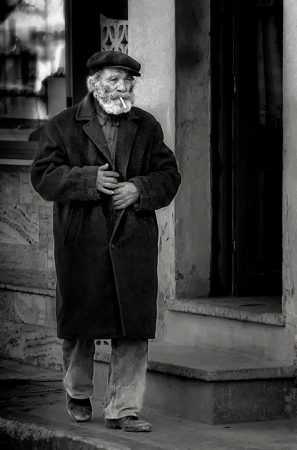 Black And White Photograph - The Old Timer by Xenophon Mantinios