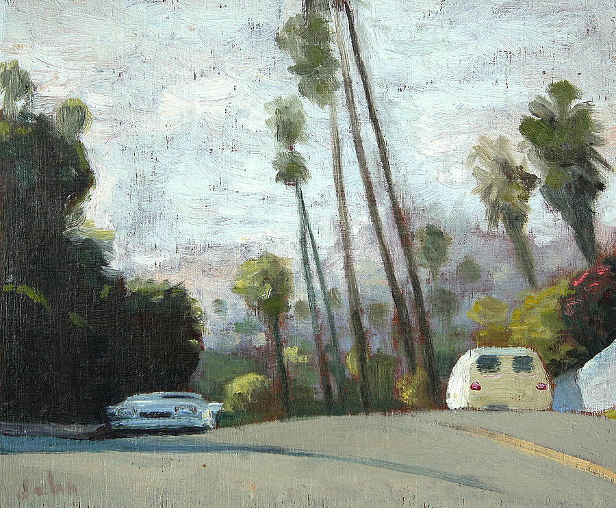Los Angeles Painting - Sleep In The  Van by John Matthew