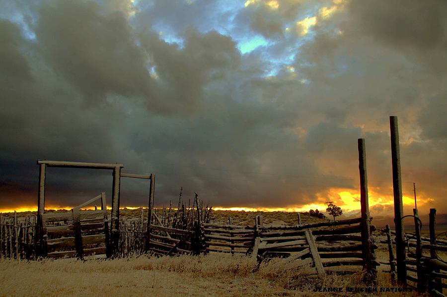 Sunset Photograph - The Old West by Jeanne  Bencich-Nations