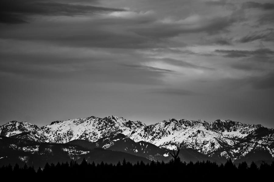 The Olympic Mountains Under Snow Photograph by Ronda Broatch
