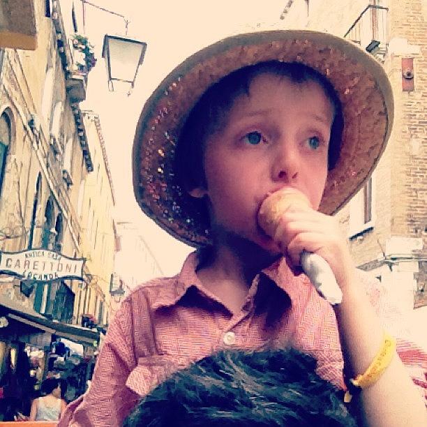 The Only Way To Eat Gelato In Venice Photograph by Jon Follows