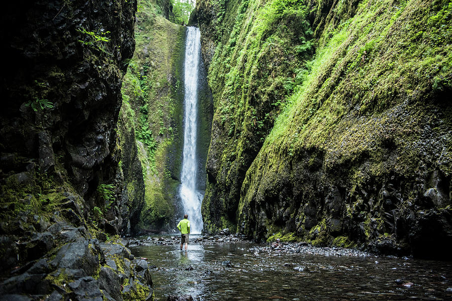 The Ononta Falls Gorge In The Columbia Photograph by Alasdair Turner ...