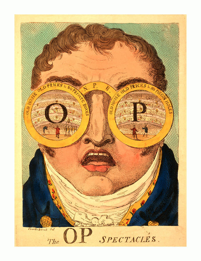 The Op Spectacles Cruikshank George 1792 1878 Drawing By English School