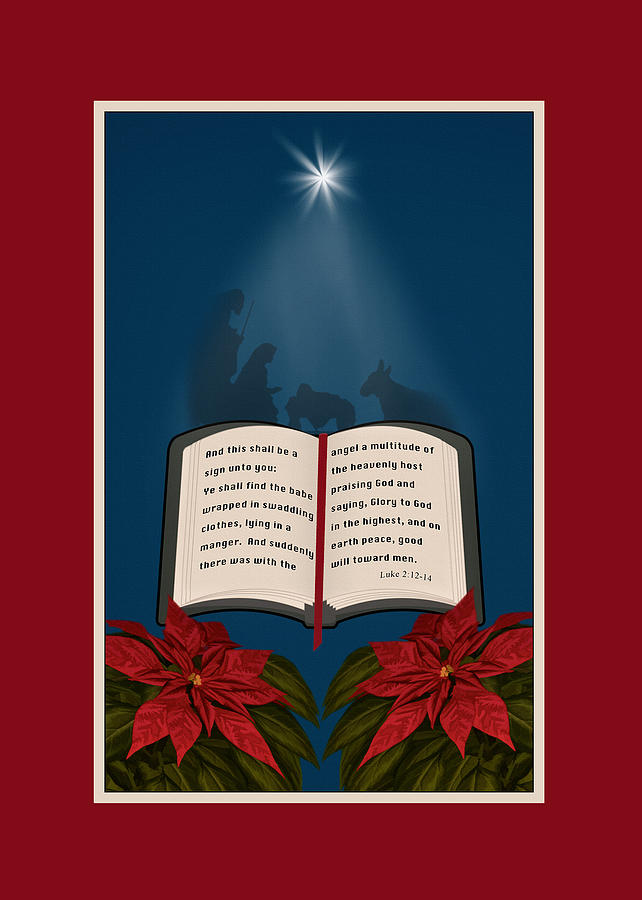 Open Bible Christmas Message Photograph By Delores Knowles