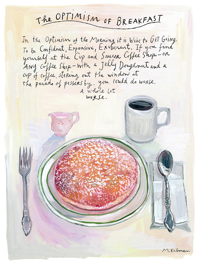 The Optimism Of Breakfast Digital Art by Maira Kalman