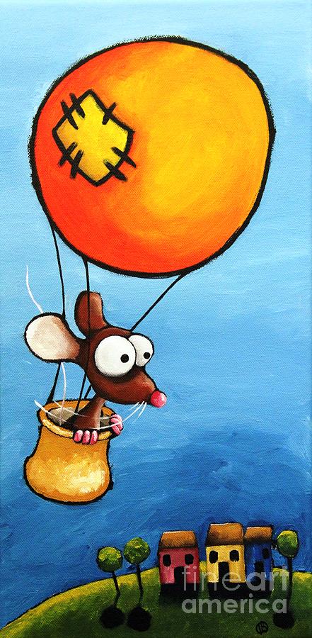The Orange Balloon Painting by Lucia Stewart