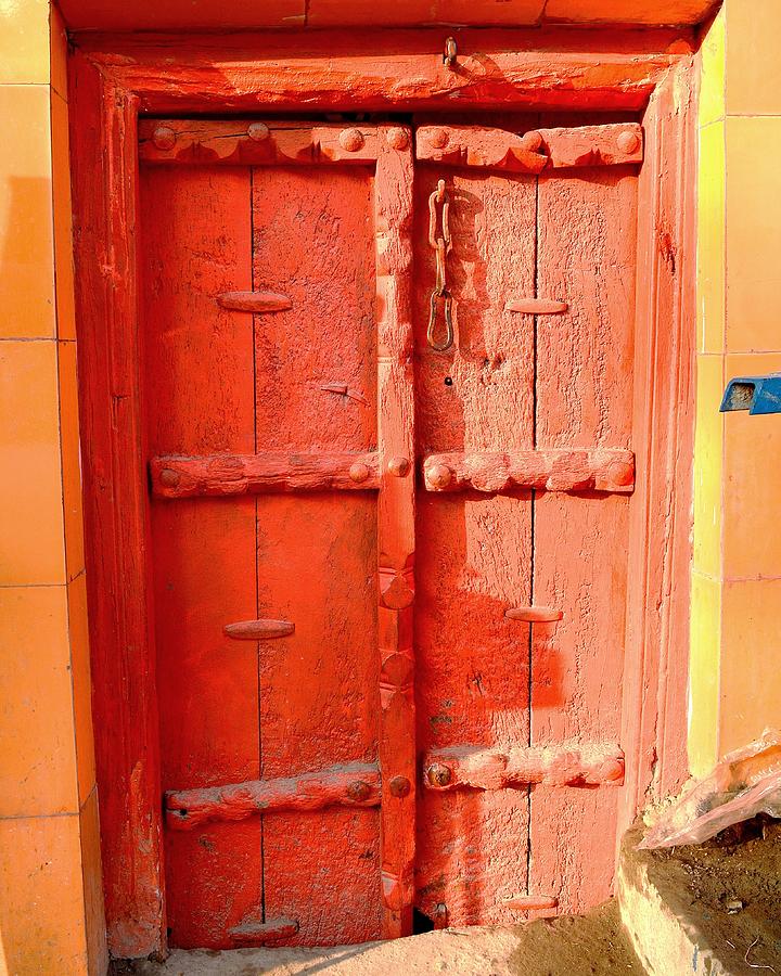 Unique Photograph - The Orange Door - Allahabad India by Kim Bemis