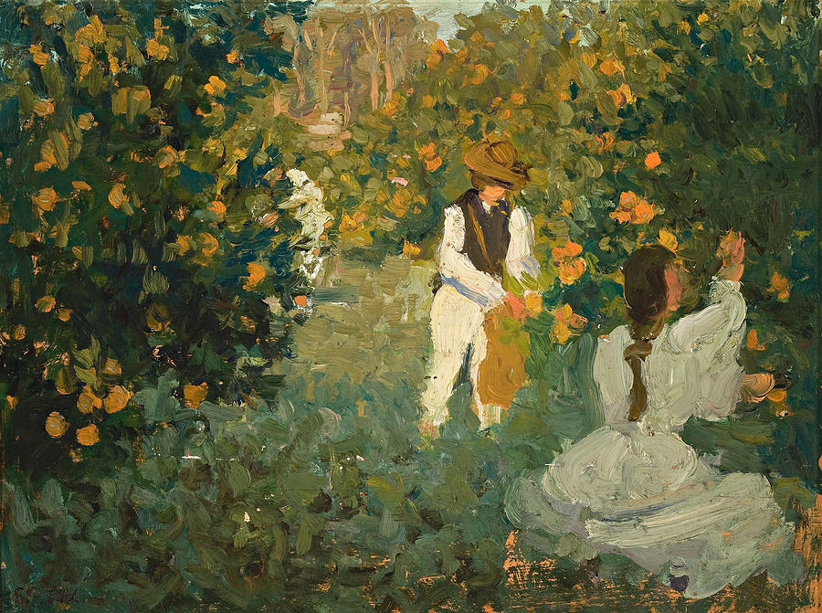 The Orange Pickers Painting by Emanuel Phillips Fox