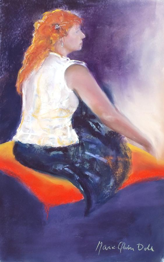 The Orange Pillow Painting by Marie-Claire Dole