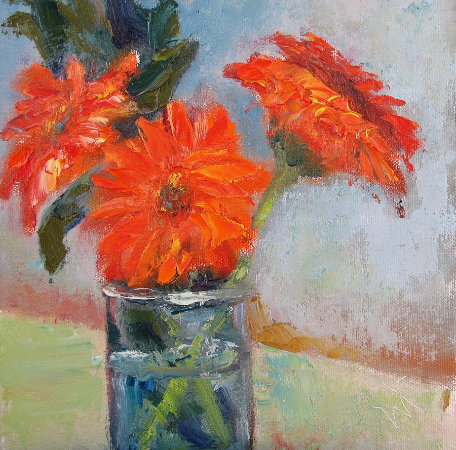 Flower Painting - The Oranges by Wendie Thompson