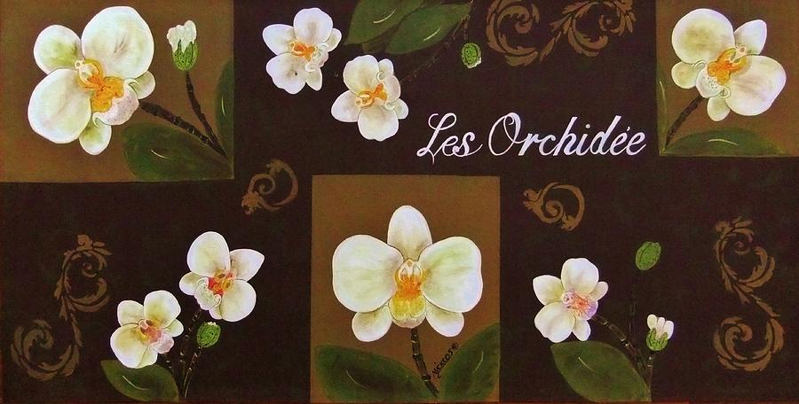 The Orchids Painting by Cindy Micklos