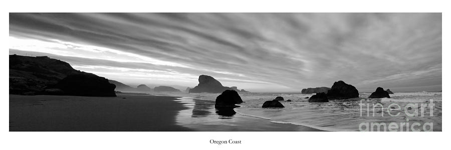 Black And White Photograph - The Oregon Coast by Twenty Two North Photography