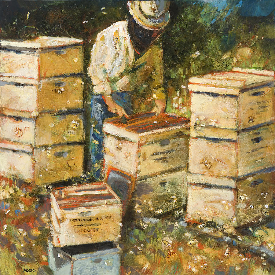 The Organization of Bees Painting by Jen Norton