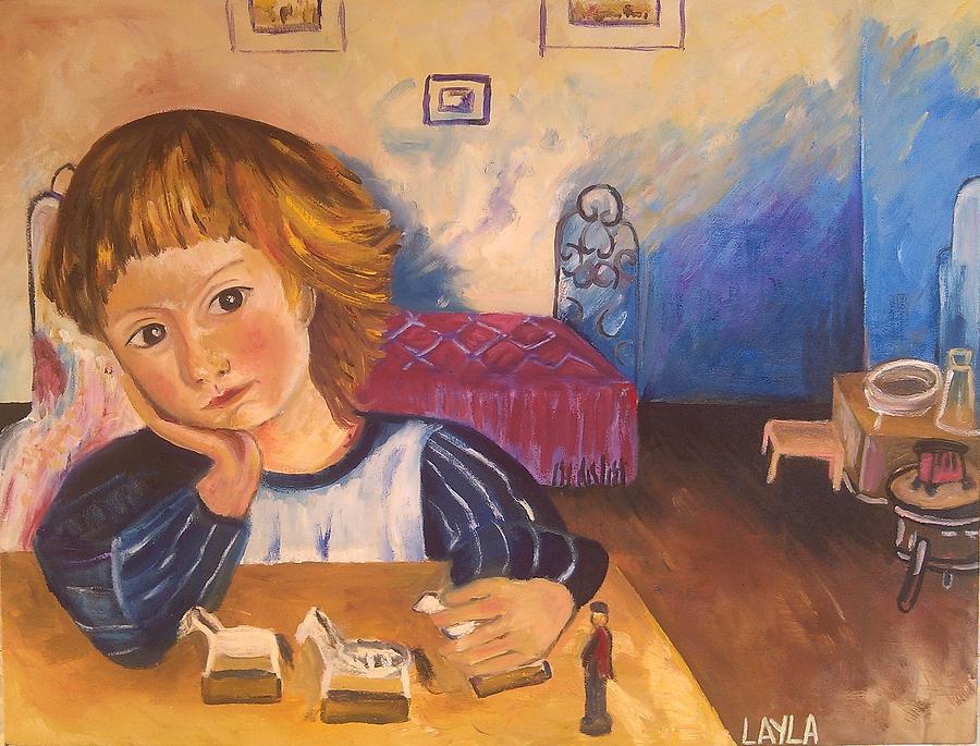Impressionism Painting - The orphan Boy by Layla Munla