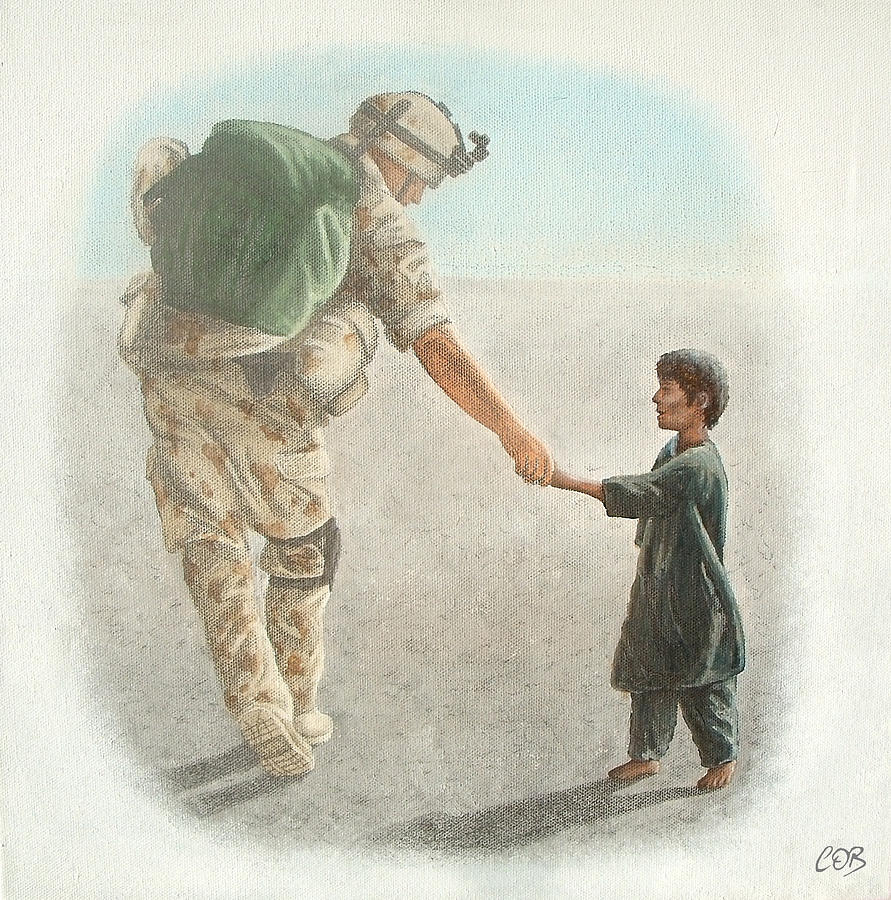 War Painting - The Outcome Of War Is In Our Hands by Conor OBrien War Painting - The Outcome Of War Is In Our Hands by Conor OBrien