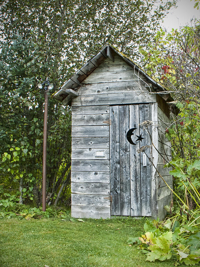 Vintage Photograph - The Outhouse by Phyllis Taylor