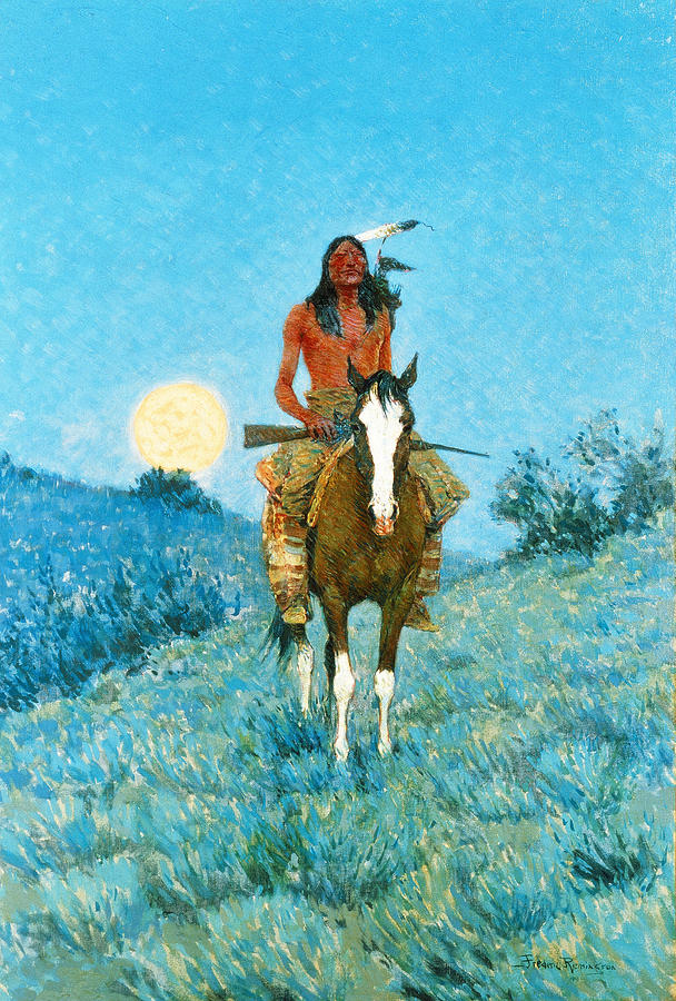 Frederic Remington Painting - The Outlier by Frederic Remington