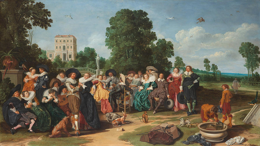 The outside party Painting by Dirck Hals