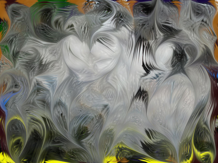 The Owl Sleepeth - Abstract Digital Art by Marie Jamieson