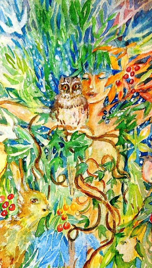 The Owl Whisperer Painting by Trudi Doyle