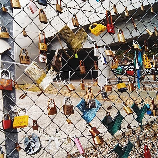 London Photograph - The Padlocks Of Shoreditch Station by Liam Daly