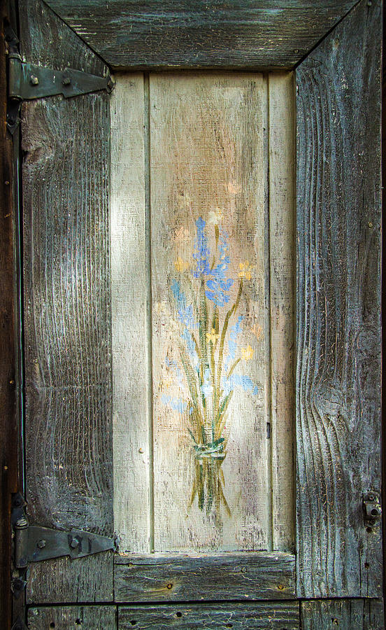 Flower Photograph - The Painted Door by Roger Mullenhour