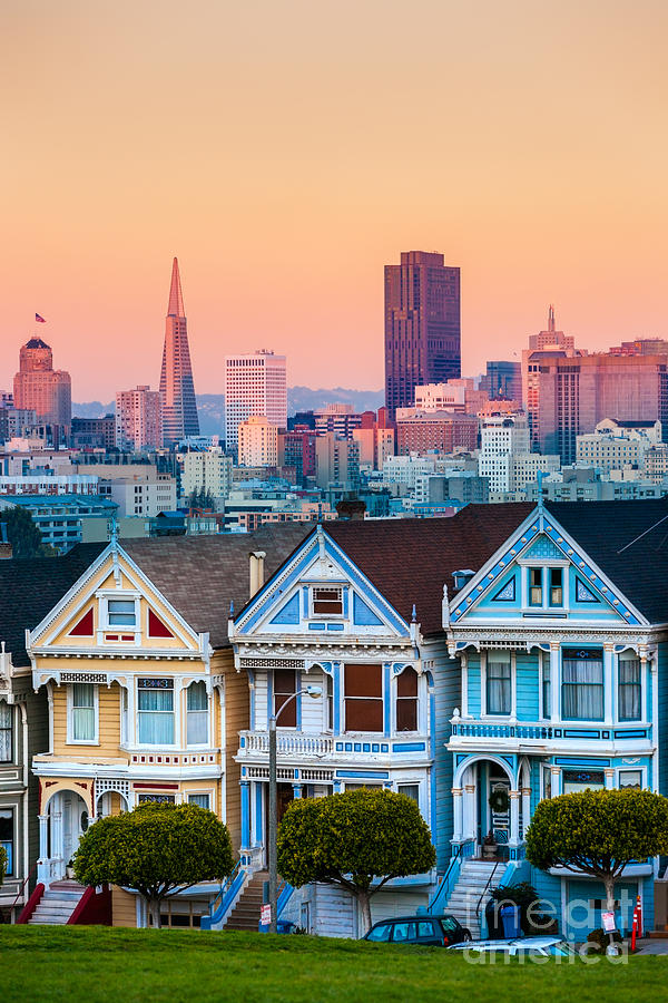 The Painted Ladies of San Francisco - California Photograph by Luciano Mortula