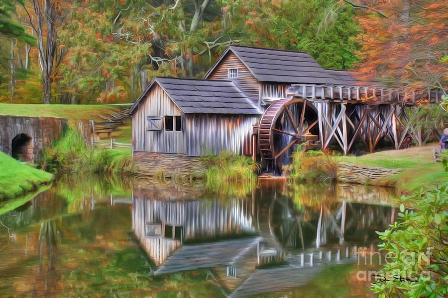 The Painted Mill Digital Art by Dan Stone
