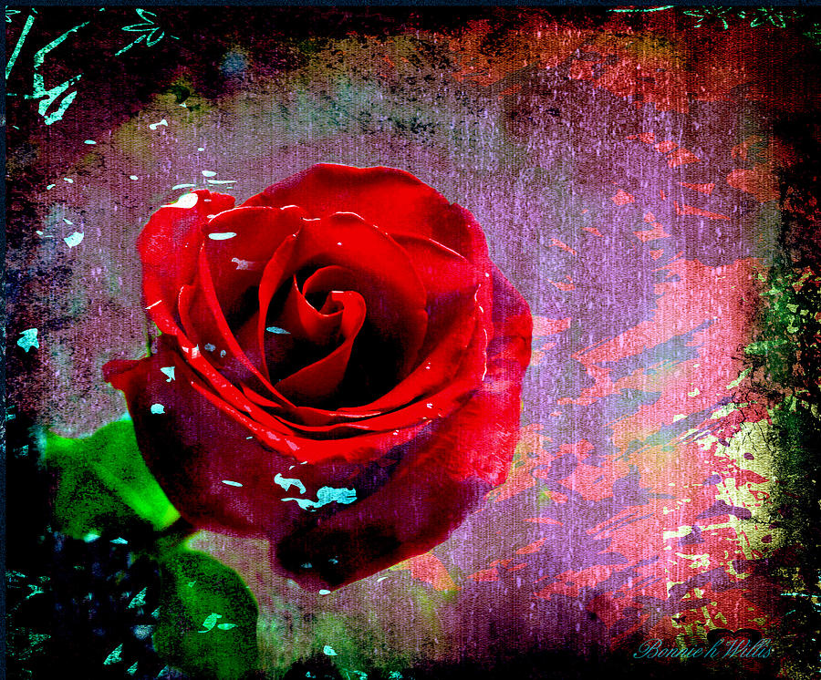 The Painted Rose Photograph by Bonnie Willis