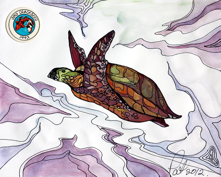 The Painted Turtle Painting by Pat Purdy