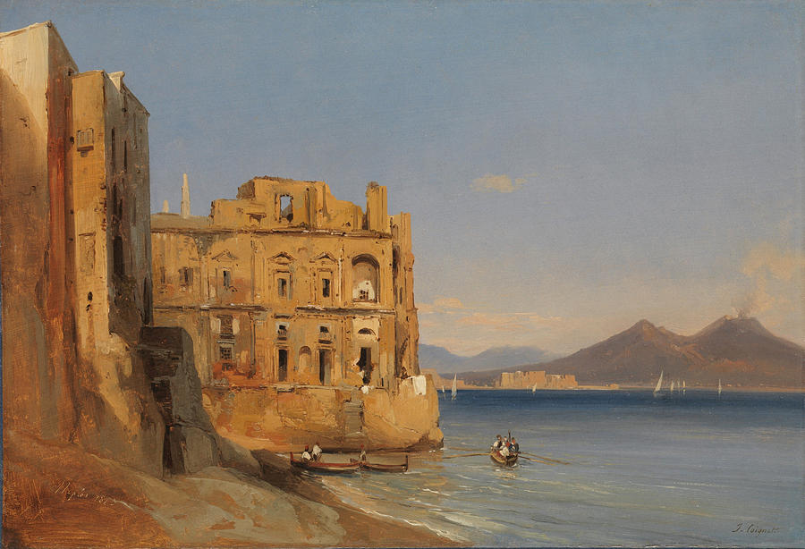 The Palace of Donn Anna. Naples Painting by Jules Coignet