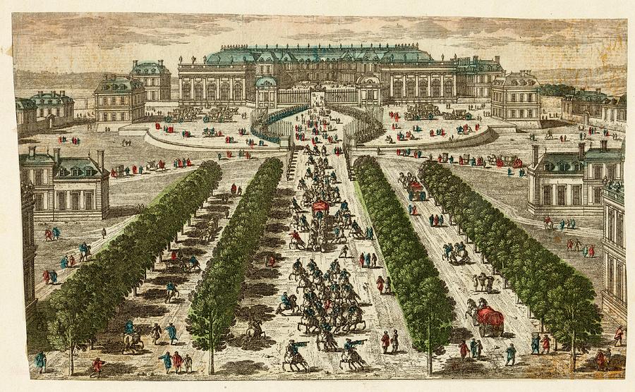 The Palais De Versailles Seen Drawing by Mary Evans Picture Library