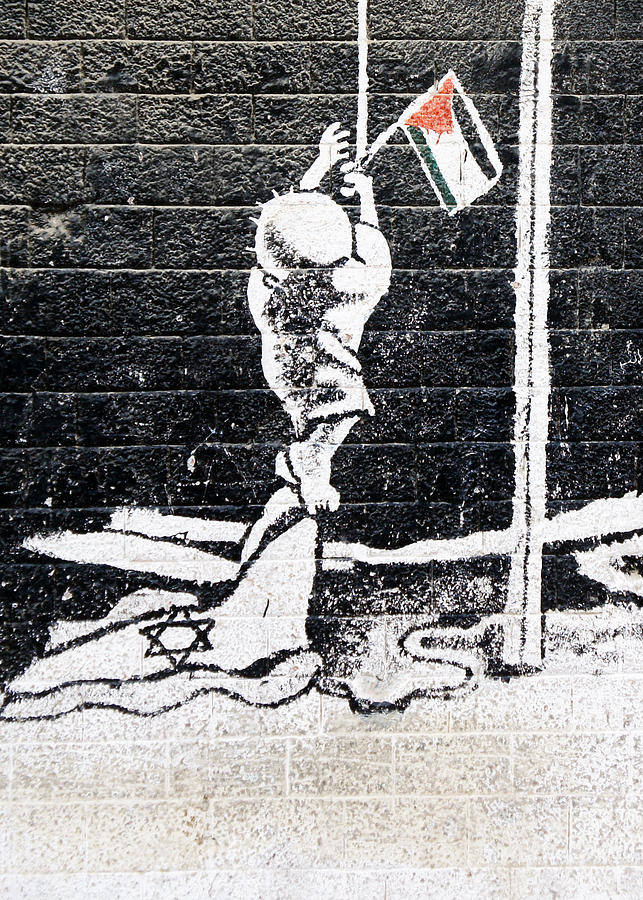 The Palestinian Flag Painting by Munir Alawi