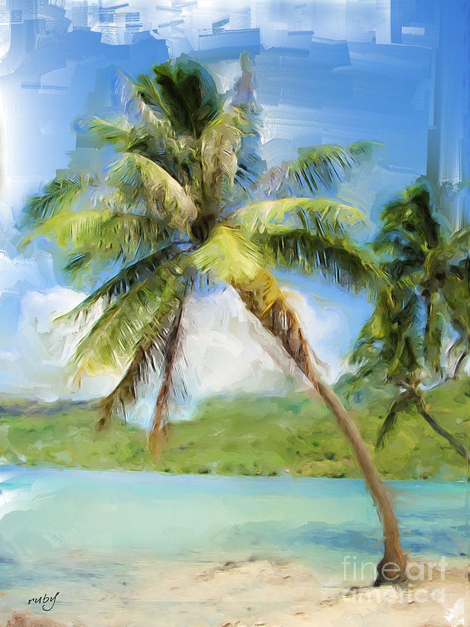 The Palm Digital Art by Ruby Cross