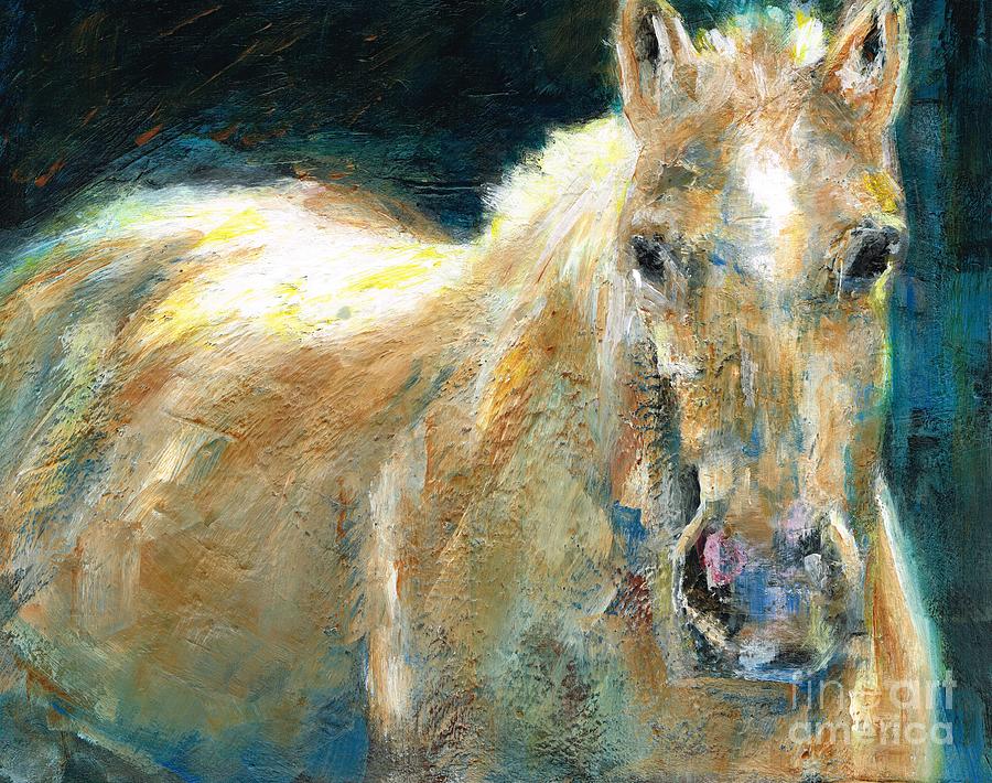 Horse Painting - The Palomino by Frances Marino