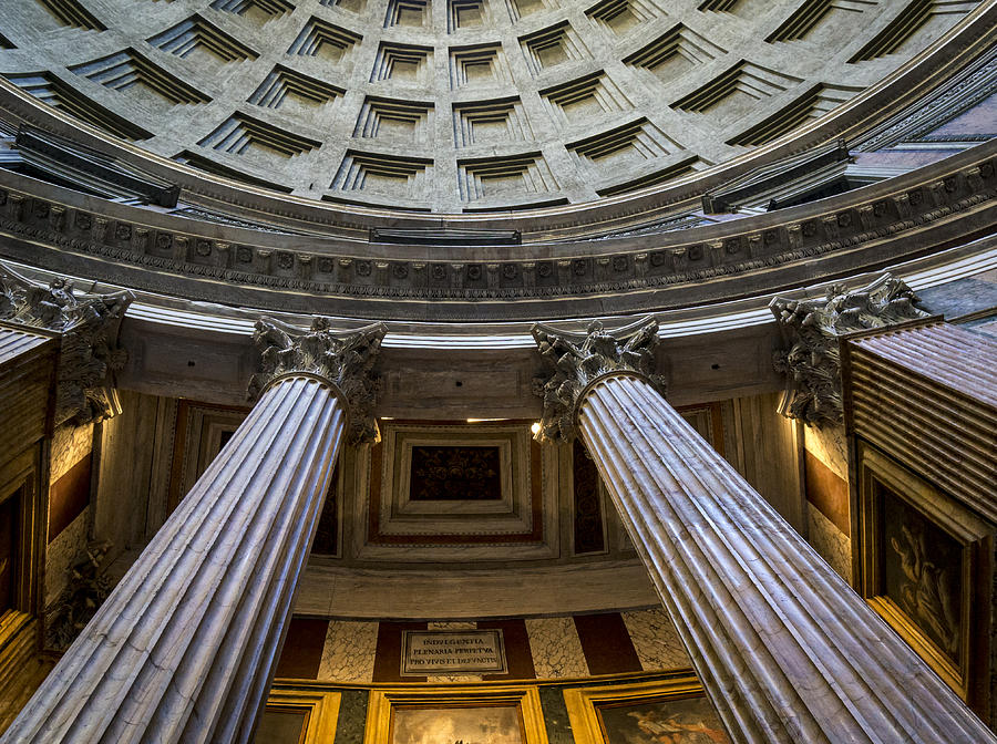 The Roman Pantheon Columns Rome Italy Photograph by Bruce Ingwall - Pixels