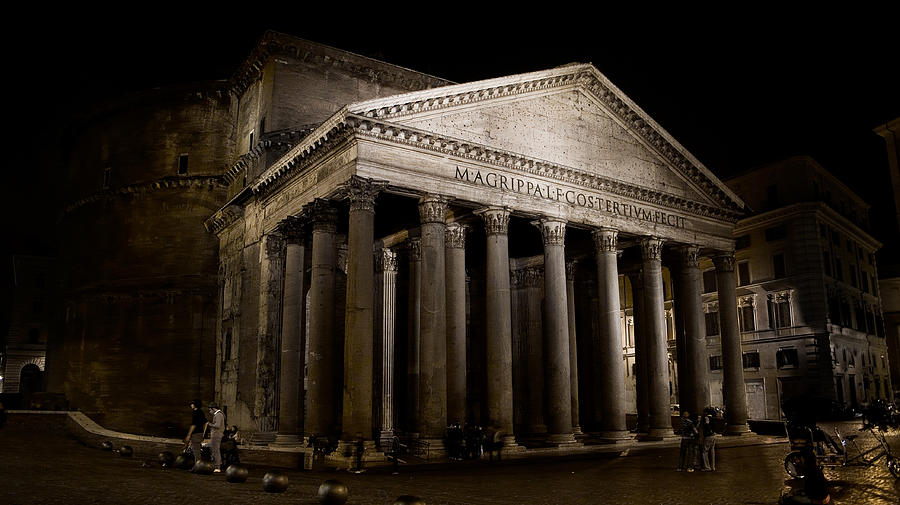 The Pantheon at night Photograph by Weston Westmoreland