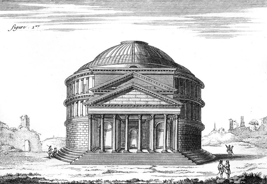 The Pantheon Of Agrippa Or Temple Drawing by Mary Evans Picture Library