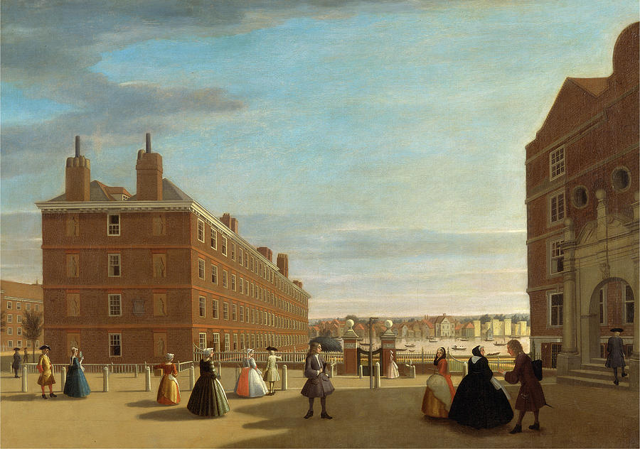 London Painting - The Paper Buildings, Inner Temple, London View Of The Paper by Litz Collection