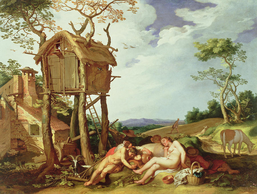 Tree Painting - The Parable of the Wheat and the Tares by Abraham Bloemaert