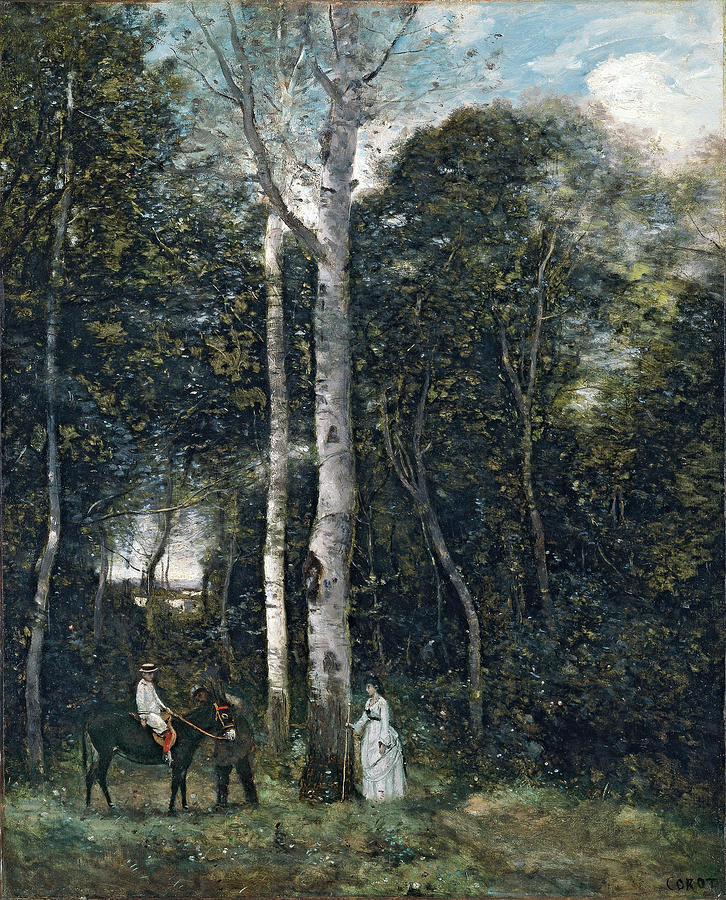 The Parc des Lions at Port-Marly Painting by Jean-Baptiste-Camille Corot