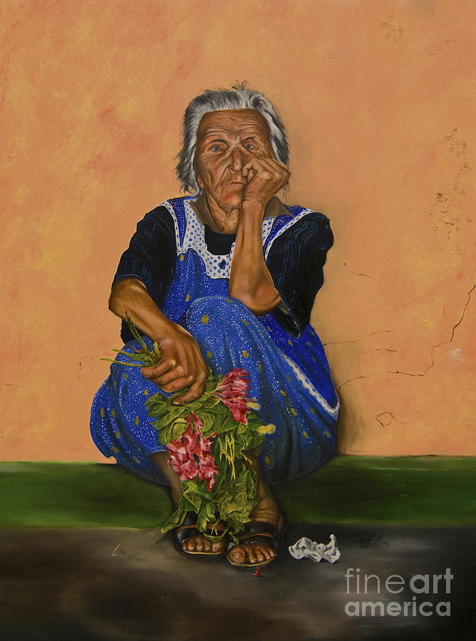 The Parga Flower Seller Painting by James Lavott