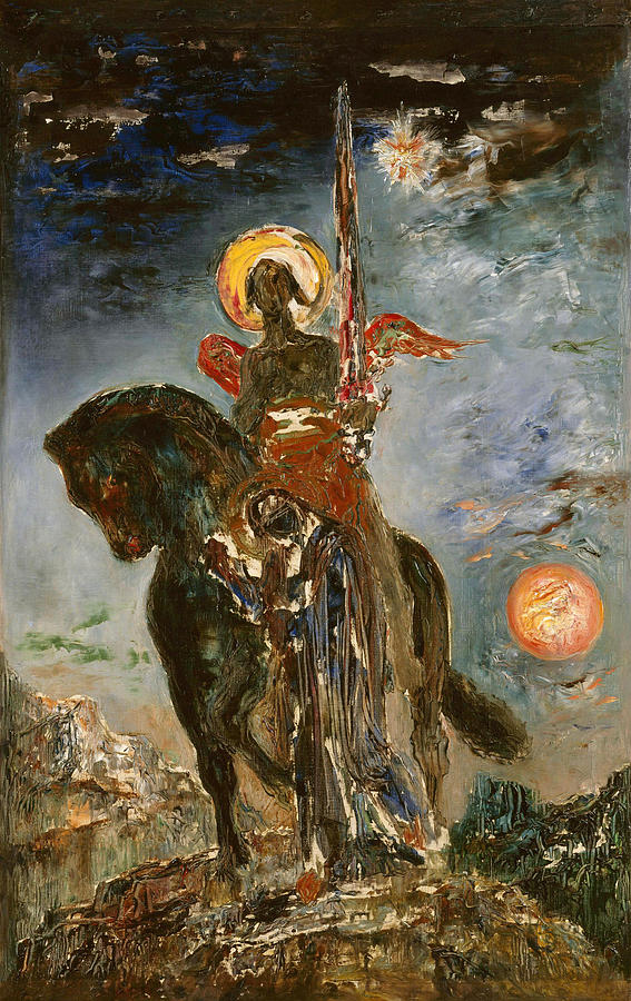 The Park and the Angel of Death Painting by Gustave Moreau