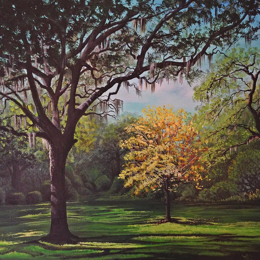 Tree Painting - The Park Walk by Laura Parrish