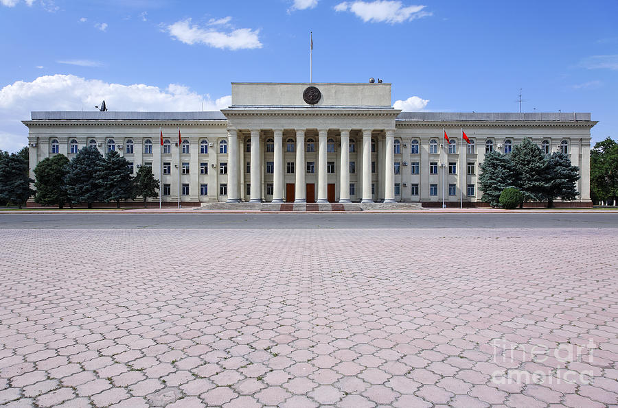 The Parliament Buildings in Bishkek Kyrgyzstan Photograph by Robert Preston