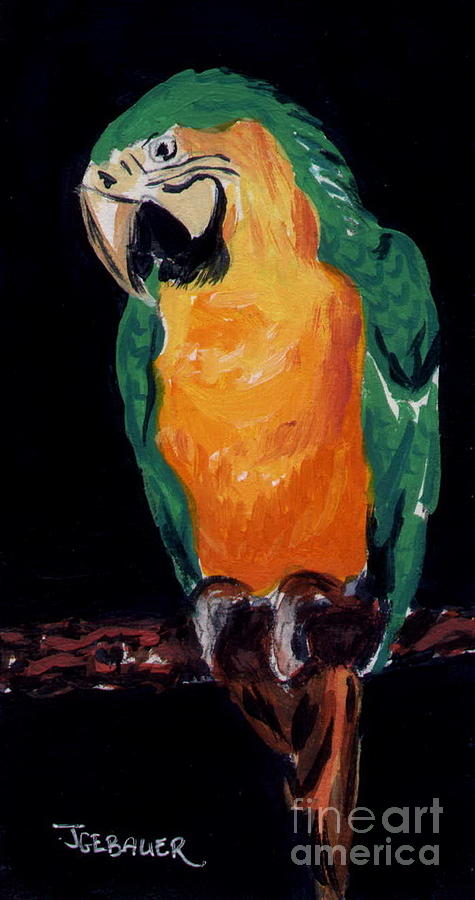 The Parrot Painting by Joyce Gebauer