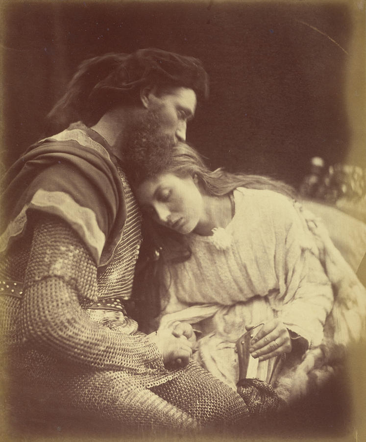 Julia Margaret Cameron Drawing - The Parting Of Sir Lancelot And Queen Guinevere Julia by Litz Collection