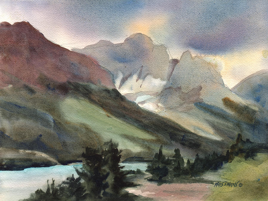 Mountain Painting - The Pass by Kris Parins