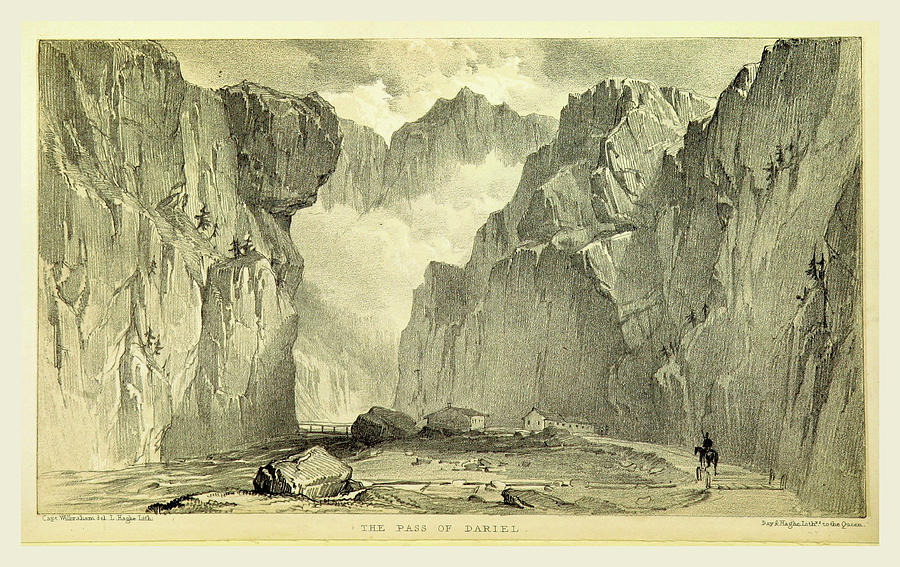 Winter Drawing - The Pass Of Dariel, Travels In The Trans-caucasian by Litz Collection